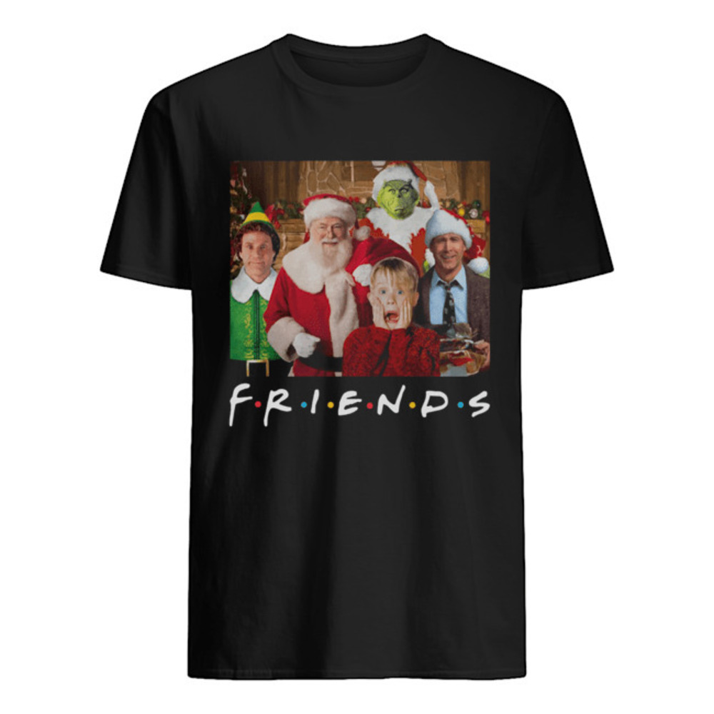 Friends Grinch Elf Santa Clark Griswold Kevin Characters Christmas Shirt